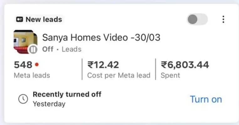 facebook Ad client results